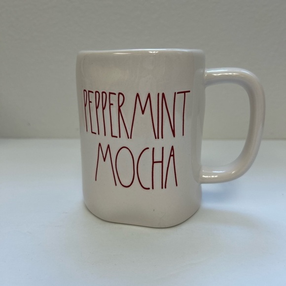 Rae Dunn Other - Rae Dunn by Magenta /PEPPERMINT MOCHA /Ceramic / LL Coffee Mug Red Interior